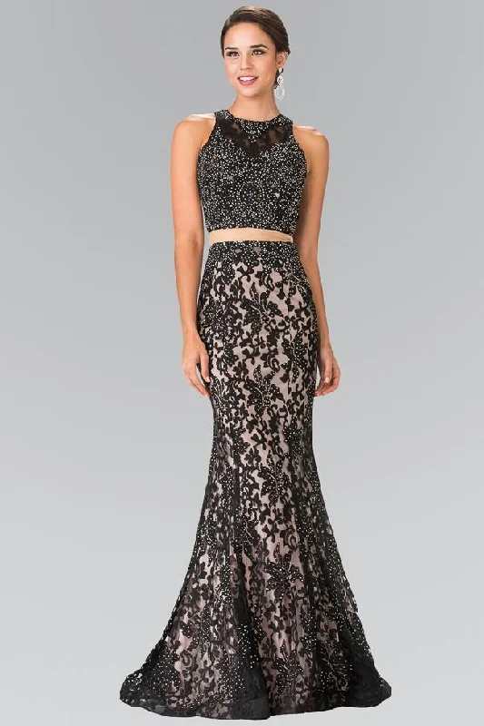 Wedding guest dresses with fringe accents for a bohemian - inspired weddingElizabeth K - GL2271 Two-Piece Lace Long Dress Wedding guest dresses with fringe accents for a bohemian - inspired weddingElizabeth K - GL2271 Two-Piece Lace Long Dress