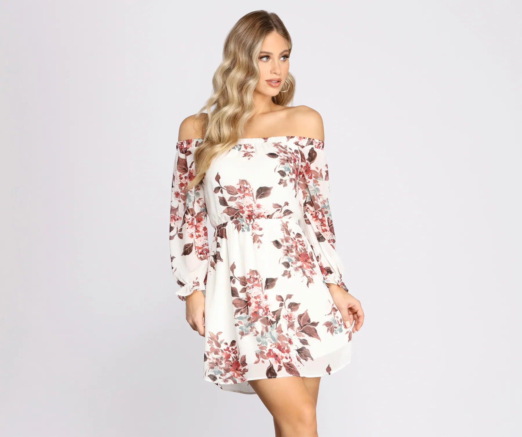 Mini dresses with spaghetti straps for a delicate lookFresh Start Floral Off Shoulder Dress Mini dresses with spaghetti straps for a delicate lookFresh Start Floral Off Shoulder Dress