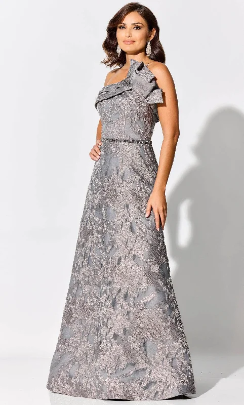 Tea - length wedding guest dresses with polka dot patternsIvonne D ID304 - Asymmetric Neck Brocade Evening Gown Tea - length wedding guest dresses with polka dot patternsIvonne D ID304 - Asymmetric Neck Brocade Evening Gown