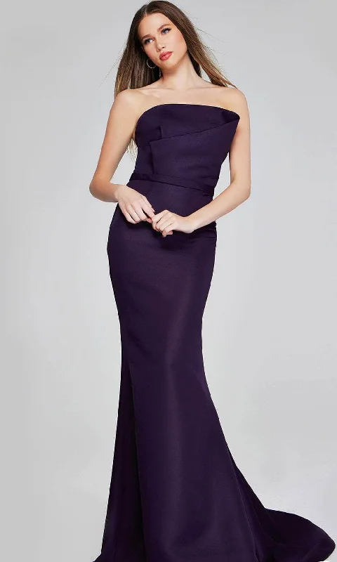 Midi wedding guest dresses in navy blue for a formal affairJovani 40598 - Strapless Thin Waistband Evening Gown Midi wedding guest dresses in navy blue for a formal affairJovani 40598 - Strapless Thin Waistband Evening Gown