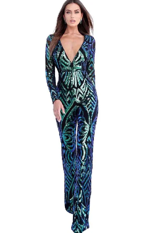 Wedding guest dresses with fringe accents for a bohemian - inspired weddingJovani 66511 Sparkling Jumpsuit
