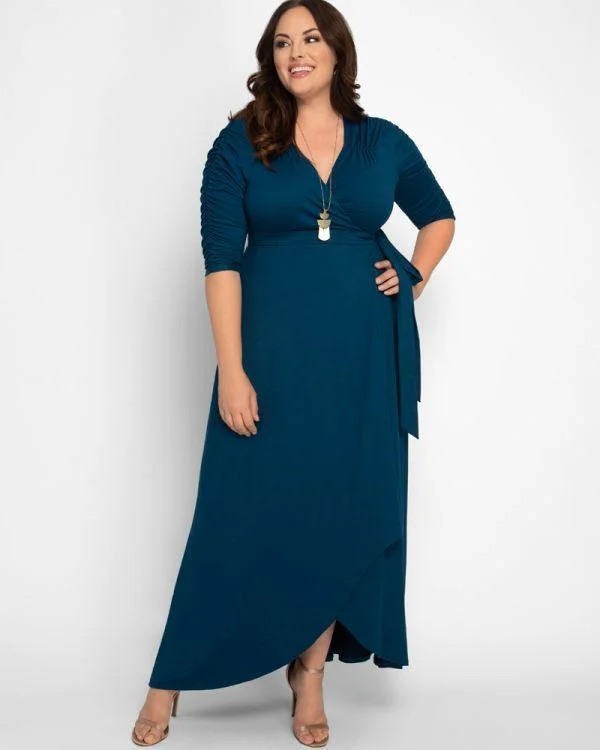 Sheer wedding guest dresses with lace inserts and long sleevesKiyonna Long Formal Maxi Dress Sale