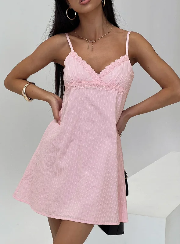 Satin mini dresses for a luxurious feelLunya Mini Dress Pink