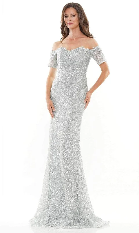 A - line cocktail wedding guest dresses in pastel colorsRina Di Montella - Embellished Sweetheart Evening Dress RD2736