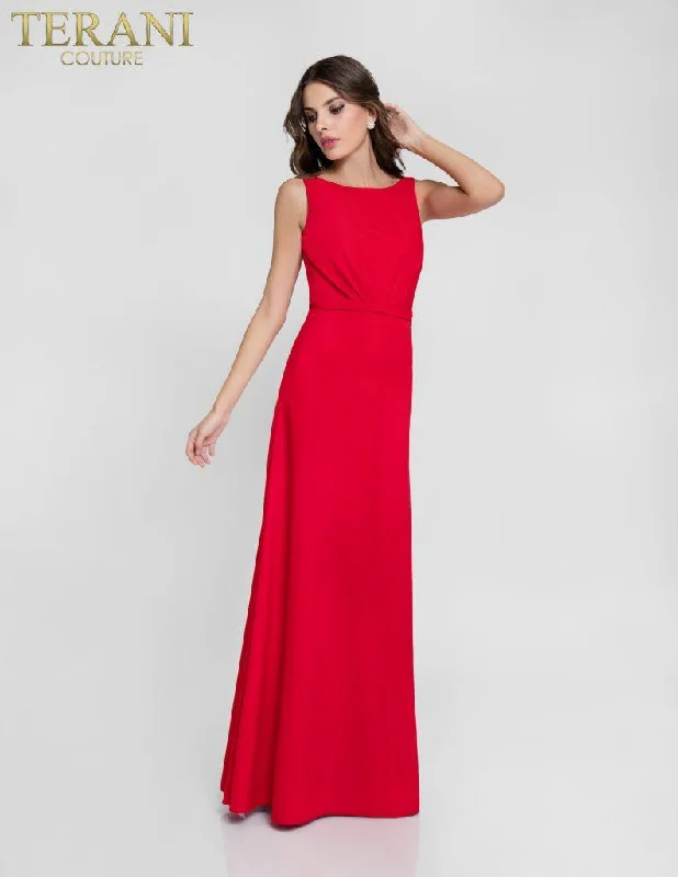 Tea - length wedding guest dresses with polka dot patternsTerani Couture 1812B5432 Long Formal Bridesmaid Dress Tea - length wedding guest dresses with polka dot patternsTerani Couture 1812B5432 Long Formal Bridesmaid Dress