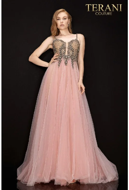 Wedding guest dresses with abstract prints and long trainsTerani Couture 2011P1070 Long Beaded Tulle Prom Gown Wedding guest dresses with abstract prints and long trainsTerani Couture 2011P1070 Long Beaded Tulle Prom Gown