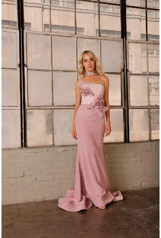 Asymmetric - hem wedding guest dresses in metallic huesTerani Couture 2011E2095 Long Formal Evening Gown Asymmetric - hem wedding guest dresses in metallic huesTerani Couture 2011E2095 Long Formal Evening Gown