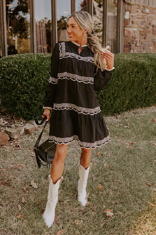 Mini dresses with puff sleeves for a vintage lookThankful Moment Embroidered Mini Dress in Black Mini dresses with puff sleeves for a vintage lookThankful Moment Embroidered Mini Dress in Black