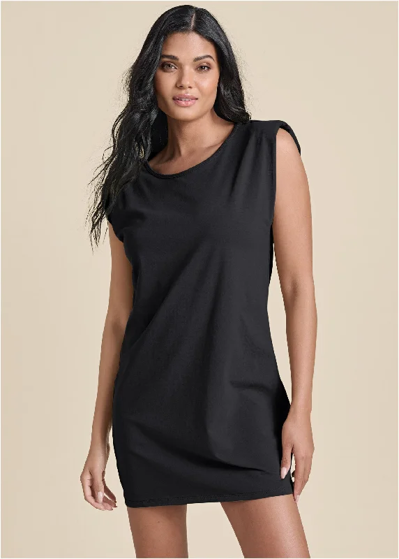 Mini dresses with criss - cross backs for a flirty lookEasy Shift Dress - Black