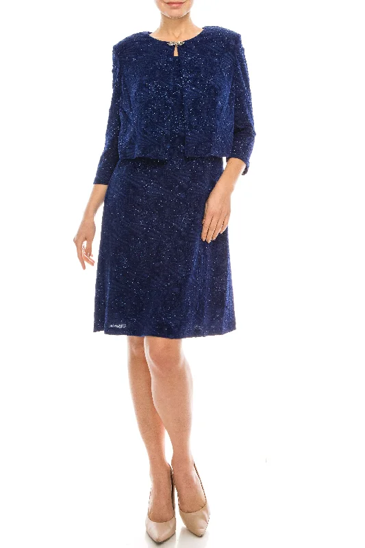 A - line cocktail dresses with floral embroidery for spring partiesAlex Evenings 8125903 Short Metallic Jacket Dress A - line cocktail dresses with floral embroidery for spring partiesAlex Evenings 8125903 Short Metallic Jacket Dress