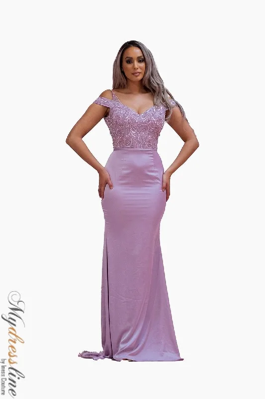 Sheath formal dresses with metallic thread detailing for a modern promChic and Holland BM1821 Sheath formal dresses with metallic thread detailing for a modern promChic and Holland BM1821