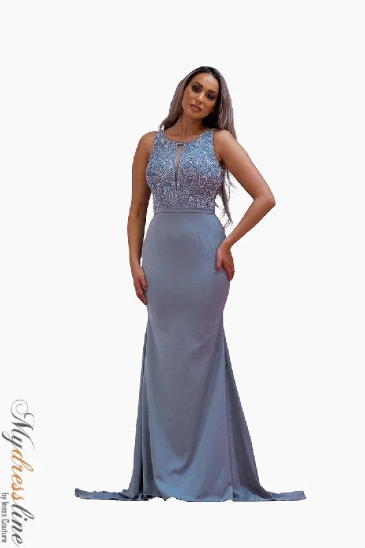 Mermaid - cut formal dresses in satin for a glamorous prom nightChic and Holland BM1862