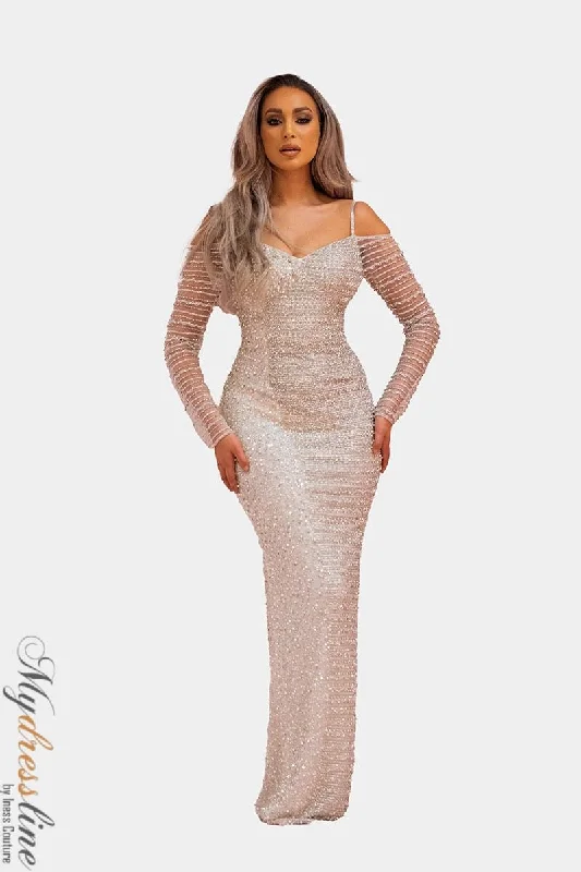 Formal dresses with fringe - trimmed sleeves and wrap - around styles for a bohemian - inspired formal eventChic and Holland BR1982 Formal dresses with fringe - trimmed sleeves and wrap - around styles for a bohemian - inspired formal eventChic and Holland BR1982