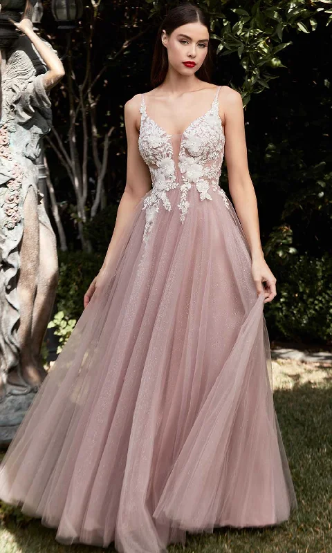 Sequined formal dresses with open backs for a sexy prom styleCinderella Divine CB075 - Deep V-neck Long Gown Sequined formal dresses with open backs for a sexy prom styleCinderella Divine CB075 - Deep V-neck Long Gown