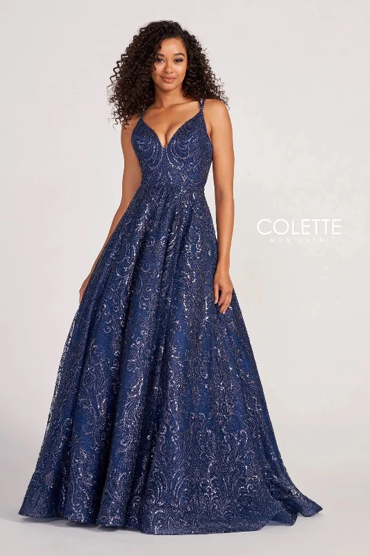 Ball Gown Women Dress with a Full Skirt for a Princess - like LookColette CL2030 Glitter Prom Long Formal Ball Gown Ball Gown Women Dress with a Full Skirt for a Princess - like LookColette CL2030 Glitter Prom Long Formal Ball Gown