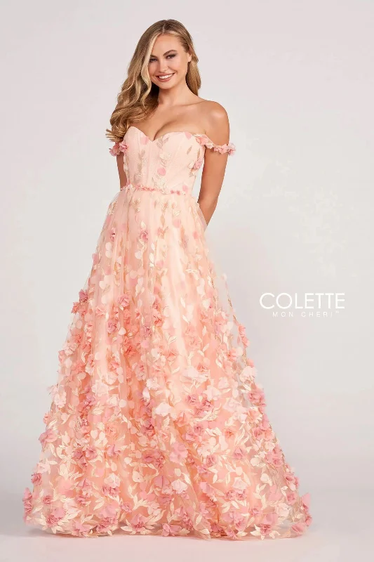 Lace - Embellished Women Dress for an Elegant and Sophisticated AppearanceColette CL2057 Prom Long Formal Flower Dress Lace - Embellished Women Dress for an Elegant and Sophisticated AppearanceColette CL2057 Prom Long Formal Flower Dress