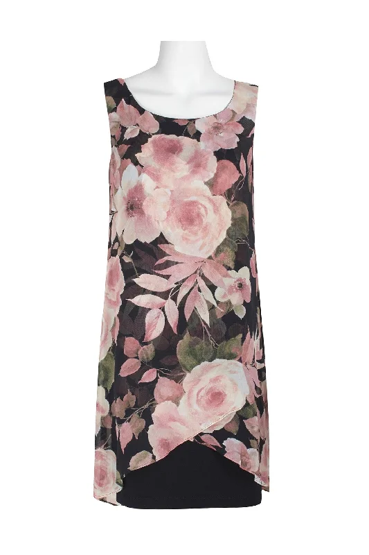 Printed cocktail dresses with geometric patterns for a contemporary aestheticConnected Apparel Floral Print Tiered Short Dress Printed cocktail dresses with geometric patterns for a contemporary aestheticConnected Apparel Floral Print Tiered Short Dress