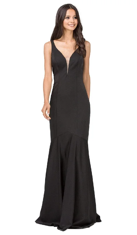 Formal dresses with pleated bodices and taffeta fabric for a traditional lookDancing Queen - 2186 Sleeveless Plunging Neckline Trumpet Dress Formal dresses with pleated bodices and taffeta fabric for a traditional lookDancing Queen - 2186 Sleeveless Plunging Neckline Trumpet Dress