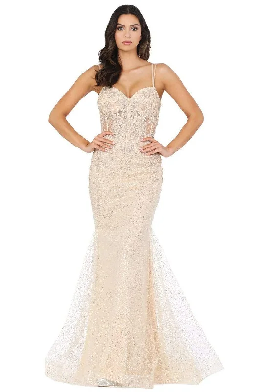 Prom dresses with cold - shoulder ruffled sleeves and floral prints for a romantic and fashionable styleDancing Queen - 4045 Illusion Corset Jewel-Strewn Mermaid Gown Prom dresses with cold - shoulder ruffled sleeves and floral prints for a romantic and fashionable styleDancing Queen - 4045 Illusion Corset Jewel-Strewn Mermaid Gown