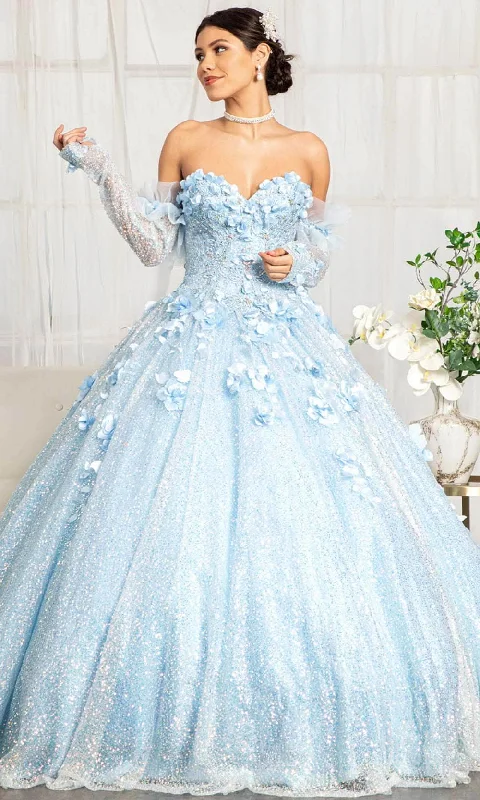 Formal dresses with embroidered panels and tulle overlays for a fairytale promElizabeth K GL1986 - Sweetheart Neck with Removable Sleeve Long Gown Formal dresses with embroidered panels and tulle overlays for a fairytale promElizabeth K GL1986 - Sweetheart Neck with Removable Sleeve Long Gown