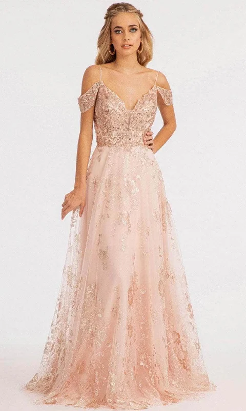 A - line formal dresses with beaded lace appliques for formal eventsElizabeth K GL3070 - Draping Sleeves Formal Gown A - line formal dresses with beaded lace appliques for formal eventsElizabeth K GL3070 - Draping Sleeves Formal Gown