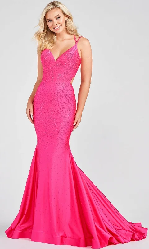 Formal dresses with off - the - shoulder sleeves and rhinestone accents for a sophisticated promEllie Wilde EW122001 - Beaded Mermaid Prom Gown Formal dresses with off - the - shoulder sleeves and rhinestone accents for a sophisticated promEllie Wilde EW122001 - Beaded Mermaid Prom Gown