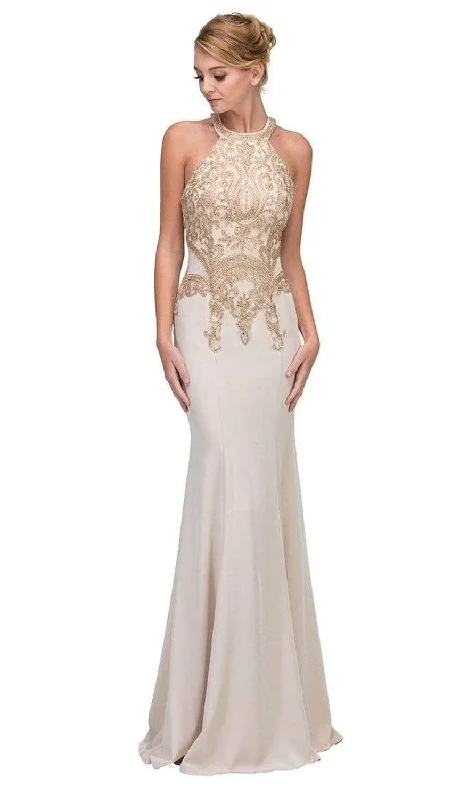 Long - train formal dresses in chiffon for a dramatic prom entranceEureka Fashion 7033 - Halter Mermaid Prom Gown Long - train formal dresses in chiffon for a dramatic prom entranceEureka Fashion 7033 - Halter Mermaid Prom Gown