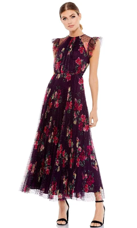 Ball - gown style formal dresses with sequined bodices for promIeena Duggal - 2143 Floral Printed Pleated A-Line Dress Ball - gown style formal dresses with sequined bodices for promIeena Duggal - 2143 Floral Printed Pleated A-Line Dress
