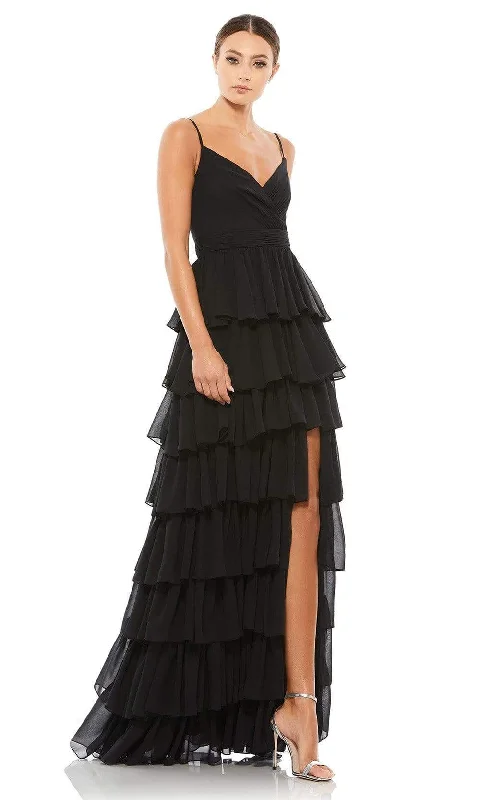 Formal dresses with empire waists and organza overlays for a feminine lookIeena Duggal - 55416I Tiered High Slit A-Line Dress Formal dresses with empire waists and organza overlays for a feminine lookIeena Duggal - 55416I Tiered High Slit A-Line Dress