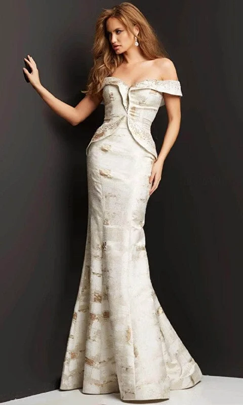 Formal dresses with tiered lace skirts and off - the - shoulder necklines for a feminine and elegant formal appearanceJovani 02925 - Off-shoulder Sweetheart Neck Formal Gown Formal dresses with tiered lace skirts and off - the - shoulder necklines for a feminine and elegant formal appearanceJovani 02925 - Off-shoulder Sweetheart Neck Formal Gown