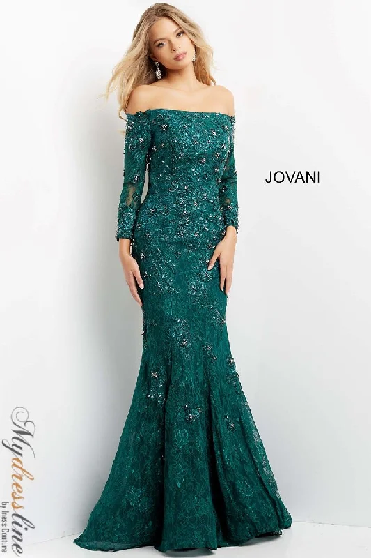 Formal dresses with pleated yokes and button - up fronts for a classic and refined lookJovani 03651