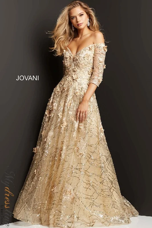 Strapless formal dresses with tulle skirts for a classic prom lookJovani 06636