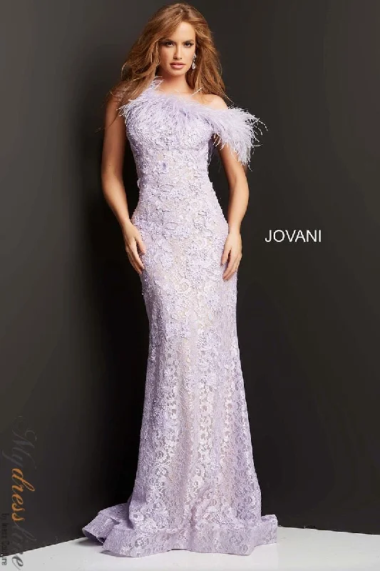 Prom dresses with illusion necklines and crystal embellishments for a formal affairJovani 06663