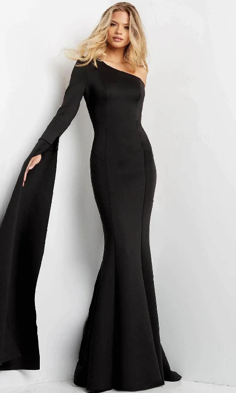 Formal dresses with ruffled skirts and bow accents for a charming prom appearanceJovani 07128 - Split Sleeve Cascade Evening Dress Formal dresses with ruffled skirts and bow accents for a charming prom appearanceJovani 07128 - Split Sleeve Cascade Evening Dress