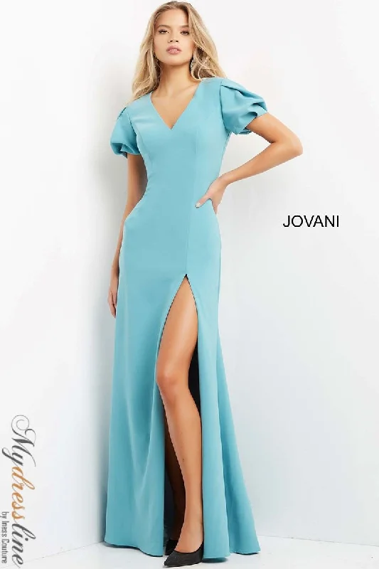 Long - train formal dresses in chiffon for a dramatic prom entranceJovani 07525