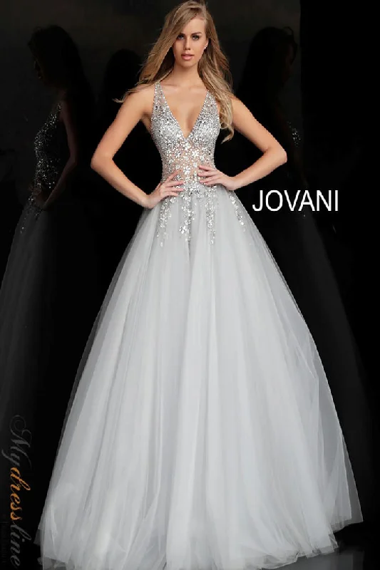 Formal dresses with tiered lace skirts and off - the - shoulder necklines for a feminine and elegant formal appearanceJovani 65379 Formal dresses with tiered lace skirts and off - the - shoulder necklines for a feminine and elegant formal appearanceJovani 65379