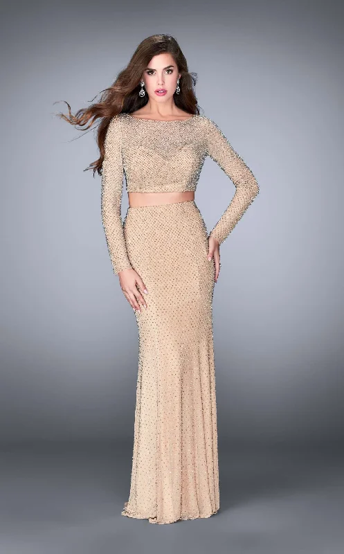 Prom dresses with one - shoulder ruffled straps and geometric patterns for a contemporary and eye - catching formal eventLa Femme 24175 Dress Prom dresses with one - shoulder ruffled straps and geometric patterns for a contemporary and eye - catching formal eventLa Femme 24175 Dress