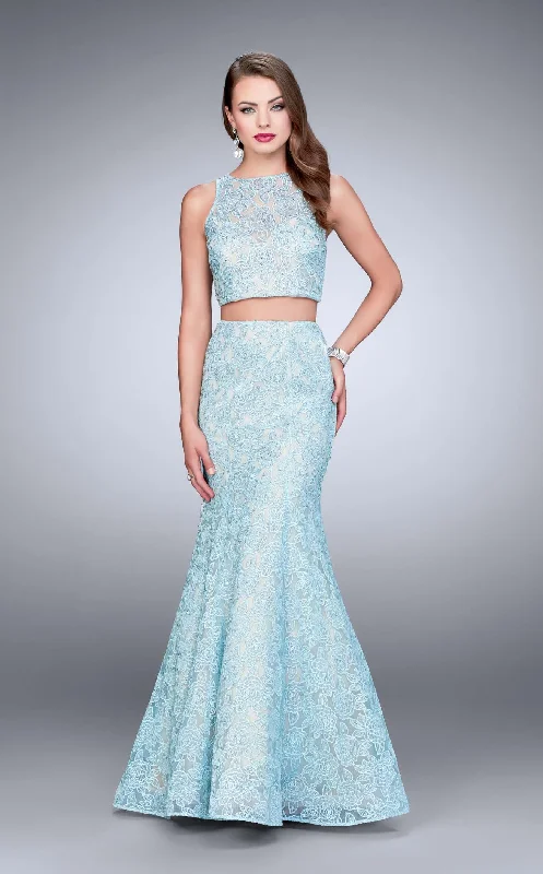 Formal dresses with high - low hems and floral embroidery for a unique prom styleLa Femme 24269 Dress Formal dresses with high - low hems and floral embroidery for a unique prom styleLa Femme 24269 Dress