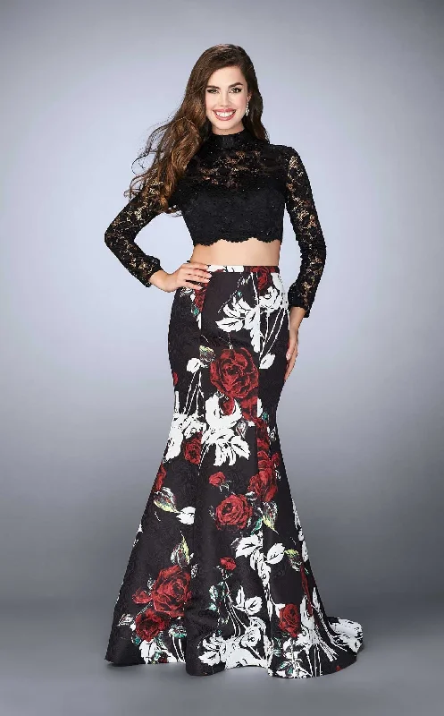 Prom dresses with gathered skirts and crystal - encrusted belts for a luxurious promLa Femme 24285 Dress Prom dresses with gathered skirts and crystal - encrusted belts for a luxurious promLa Femme 24285 Dress