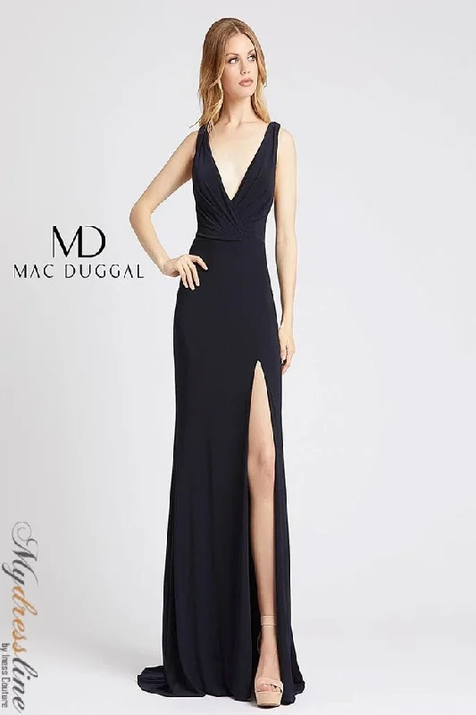 Formal dresses with ruffled skirts and bow accents for a charming prom appearanceMac Duggal 12336 Formal dresses with ruffled skirts and bow accents for a charming prom appearanceMac Duggal 12336
