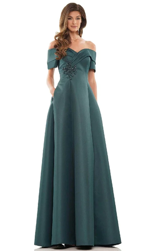 Prom dresses with one - shoulder designs and feather accents for a bold statementMarsoni by Colors MV1176 - Sweetheart A-Line Formal Gown