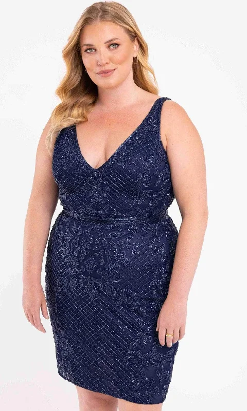 Cocktail dresses with a cut - out detail and a body - con fitPrimavera Couture 3884 - Beaded Sleeveless Short Dress Cocktail dresses with a cut - out detail and a body - con fitPrimavera Couture 3884 - Beaded Sleeveless Short Dress