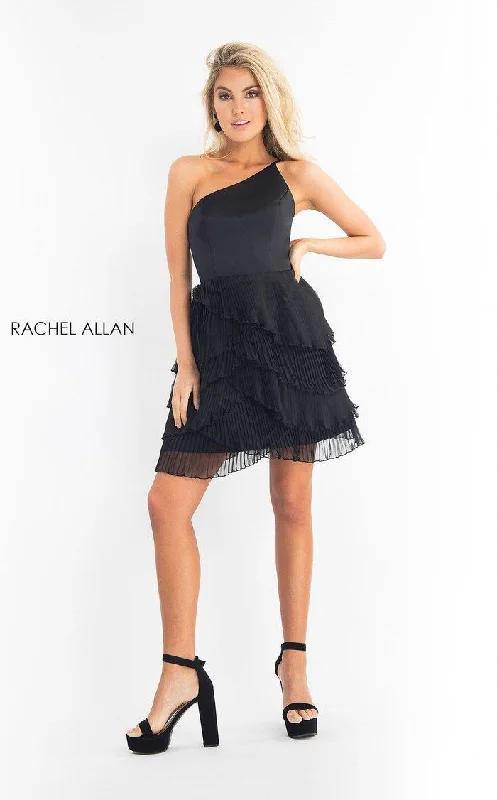 A - line cocktail dresses with floral embroidery for spring partiesRachel Allan One Shoulder Homecoming Dress L1197 A - line cocktail dresses with floral embroidery for spring partiesRachel Allan One Shoulder Homecoming Dress L1197