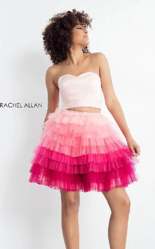 Mini cocktail dresses with a glittery finish for a party - ready styleRachel Allan Short Strapless Homecoming Dress 4596 Mini cocktail dresses with a glittery finish for a party - ready styleRachel Allan Short Strapless Homecoming Dress 4596
