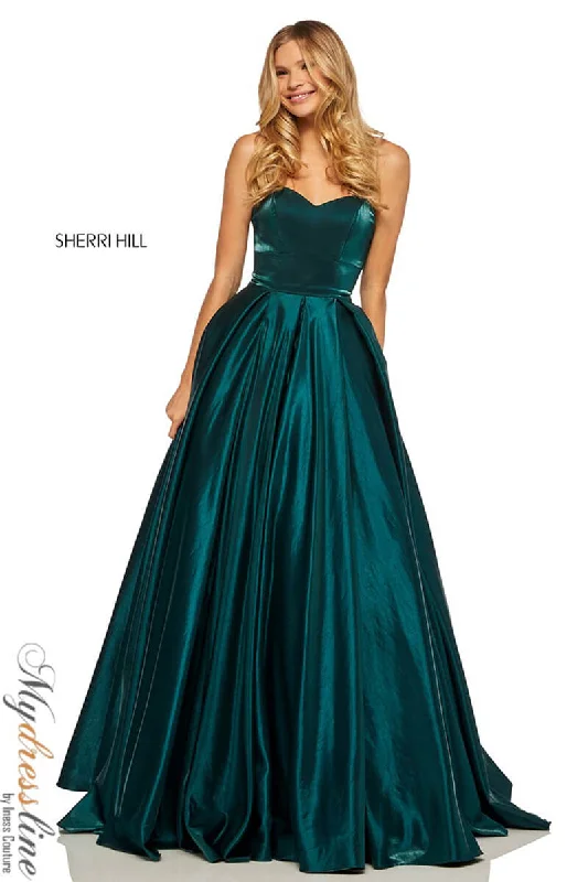 Formal dresses with tassel - adorned belts and tiered skirts for a stylish and festive formal eventSherri Hill 52456