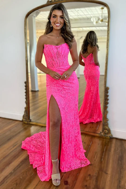 Shift Women Dress with a Simple and Classic Design for Everyday WearSparkly Hot Pink Mermaid Strapless Beaded Lace Corset Long Prom Dress with Slit Shift Women Dress with a Simple and Classic Design for Everyday WearSparkly Hot Pink Mermaid Strapless Beaded Lace Corset Long Prom Dress with Slit