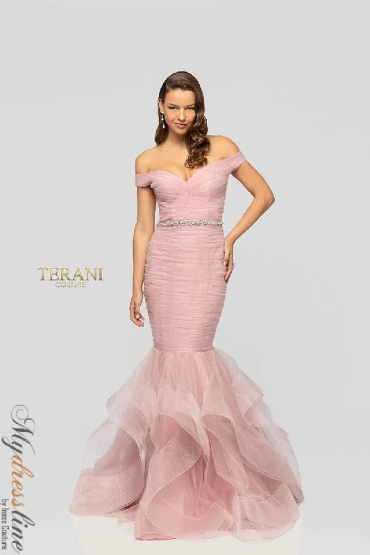 Sequined formal dresses with open backs for a sexy prom styleTerani Couture 1911P8366 Sequined formal dresses with open backs for a sexy prom styleTerani Couture 1911P8366