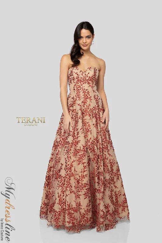 Prom dresses with side - slit pockets and solid - color fabrics for a practical and stylish formal lookTerani Couture 1911P8519 Prom dresses with side - slit pockets and solid - color fabrics for a practical and stylish formal lookTerani Couture 1911P8519
