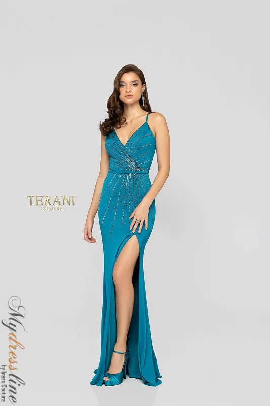 Formal dresses with ruched back panels and button - down fronts for a unique and flattering fitTerani Couture 1912P8228 Formal dresses with ruched back panels and button - down fronts for a unique and flattering fitTerani Couture 1912P8228