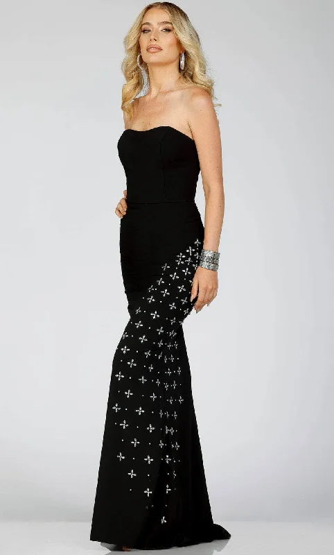 Mermaid - cut formal dresses in satin for a glamorous prom nightTerani Couture 231P0076 - Strapless Fitted Prom Dress Mermaid - cut formal dresses in satin for a glamorous prom nightTerani Couture 231P0076 - Strapless Fitted Prom Dress